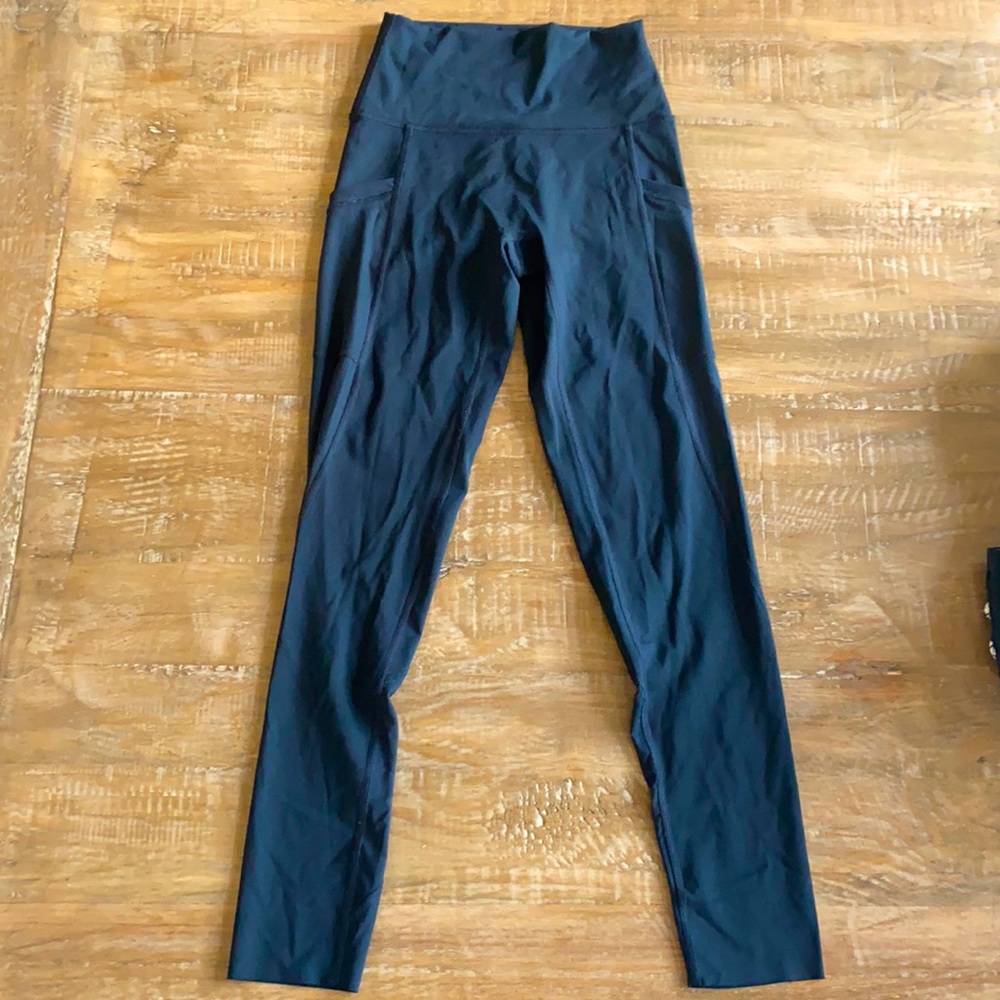 Aerie Offline Black Mesh Leggings
